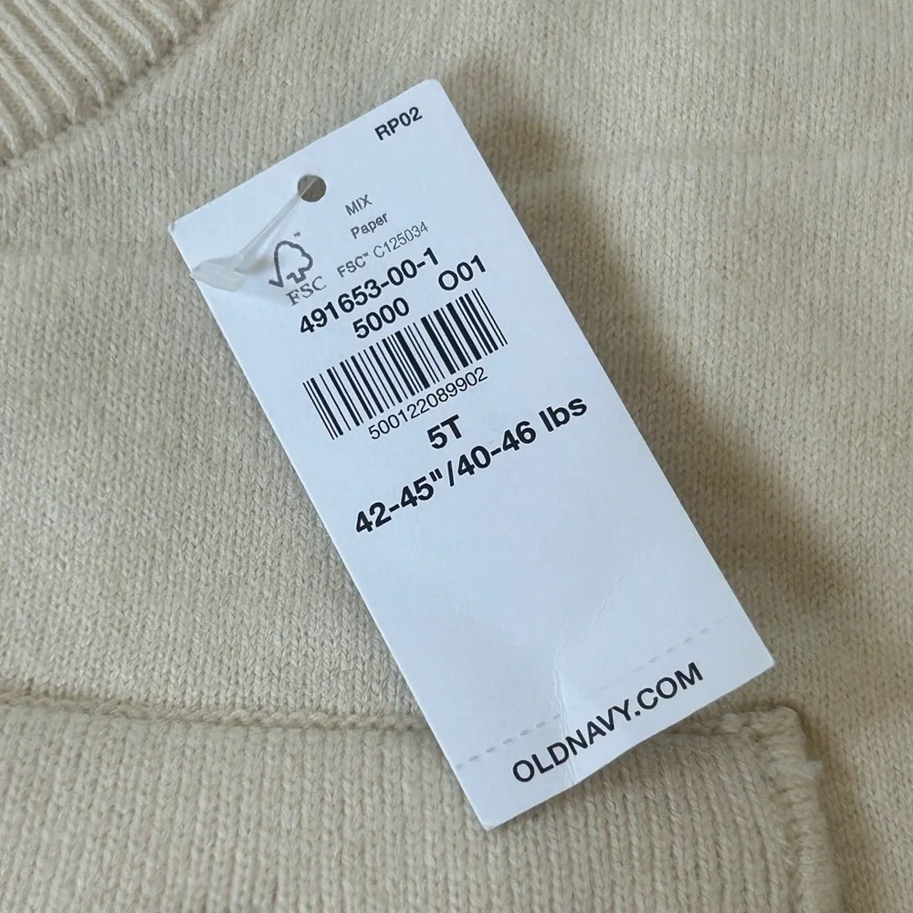 NWT Old Navy SoSoft Lite Utility Pocket Sweater for Toddler Boys
